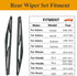 2 PCS Rear Wiper Blades for Infiniti QX50 QX70 2014-2017, Subaru Forester 2006-2022, Honda Pilot 2016-2022, Mazda 3 2019-2021, Acura MDX 2014-2022...