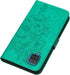 for Samsung Galaxy A12 Flip Cover Phone Case Wallet | Butterfly Floral Embossed, Wrist Strap, Card Holder Slots, Stand Leather Protective (Green)...