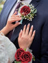 MACTING Artificial Rose Flowers 30PCS Real Touch Fake Flowers with Stem Red Foam Roses for DIY Wedding Bouquet Backdrop Table Centerpieces Arrange...