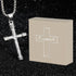 Cross Pendant for Car Rear View Mirror Decor Prayer Hanging Ornament Stainless Steel Rope Winding Cross Necklace Men Boys Christian Gift (Silver)...