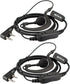 Retevis 2 Way Radio Earpiece, C-Type Earhook Headset with Mic, 2 Pin, for RT22 RT68 RT21 H-777 RT27 RT19 RB26 RB45,Compatible with BAOFENG UV-5R B...