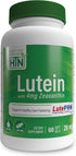 Health Thru Nutrition Lutein 20mg with Zeaxanthin 4mg | Marigold Extract in Nature Identical 5:1 Ratio | Supports Healthy Eye, Skin and Brain Func...