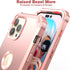 IDweel for iPhone 15 Pro Max Case with Screen Protector for Women, 3 in 1 Shockproof Slim Fit Hybrid Heavy Duty Hard PC Cover Soft Silicone Bumper...