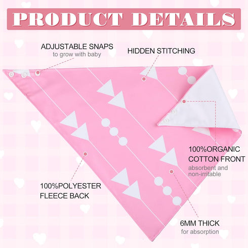 5 Pack Adult Drool Bandana Bibs Soft Large Absorbent Bibs for Special Needs Waterproof, Kids, Men Women (Cute Pattern)...