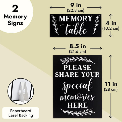 Juvale Celebration of Life Decorations Memory Signs for Funeral, Memorial Service, Graduation, Wedding, Bridal Shower, Birthday Party Celebration,...