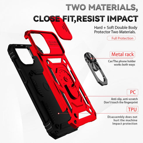 SunStory for iPhone 12/13 Mini Case with HD Screen Protector & Slide Camera Cover & Kickstand,iPhone 13 Mini Phone Case,iPhone 13 Mini Phone Case ...