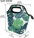 Lunch Bag Tote Handbag Neoprene lunchbox Food Container Tropical Palm Leaves Decor With Stylish Floral Printed Insulated Gourmet Tote Cooler Warm ...