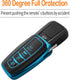 Sindeda Compatible With Toyota Key fob Cover with Leather Keychain,Soft TPU Full Cover Protection,Key fob case for RAV4 Camry Avalon Corolla Highl...