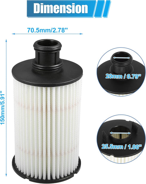 X AUTOHAUX Engine Oil Filter Replacement AJ812351 C2D3670 XR858593 LR011279 Oil Fuel Filter for Land Rover LR4 Base HSE 5.0L V8 - Gas 2011...