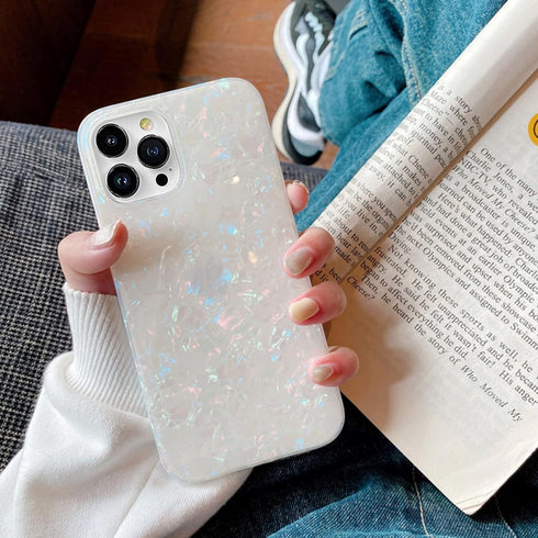 J.west for iPhone 11 Pro Max Opal Case, iPhone 11 Pro Max Phone Case Translucent Clear Women Girl Sparkly Thinfoil Protective Case Cover for iPhon...
