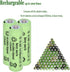 16 Packs Rechargeable AA Size Batteries 1.2V 700mAh Ni-MH Double A Solar Lights Battery for Outdoor String Lights, Pathway Lights...