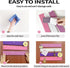 8 Pcs Purple Pink White Felt Pin Board Bar Strips Bulletin Board ?Self-Adhesive Bulletin Board Bar Strips?Cork Boards for Walls with 35 Pushpins, ...