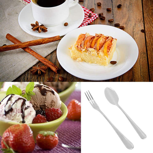 Set of 16 Demitasse Espresso Spoon (4 inch) and Stainless Steel Forks (4.8 inch), DaKuan Mini Coffee Spoons & Cake Forks for Dessert, Tea, Appetiz...