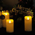 iZAN 1PCS Battery Operated Flameless LED Candle with Timer Outdoor Waterproof Flickering Decorative Light for Halloween Thanksgiving Christmas Hom...