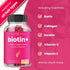 Hair Skin & Nails Gummies | Biotin with Collagen & Keratin | 5000mcg Biotin Beauty Complex | Vitamin Supplement | Berry | 120 Count for Women & Me...