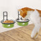 Elevated Cat Bowls, Wall Mounted Cat Food Dish, Raised Cat Food and Water Bowls, Stainless Steel Elevated Pet Bowls with Stand, Nonslip No Spill P...