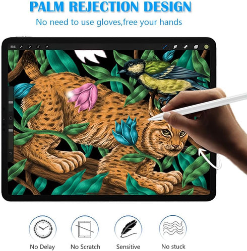Stylus Pen for iPad 2018-2021 Luntak Active ipad Pencil with Palm Rejection and Tilt for iPad 6/7/8/9,iPad Pro 11/12.9,iPad Mini 5/6,iPad Air 3/4/...