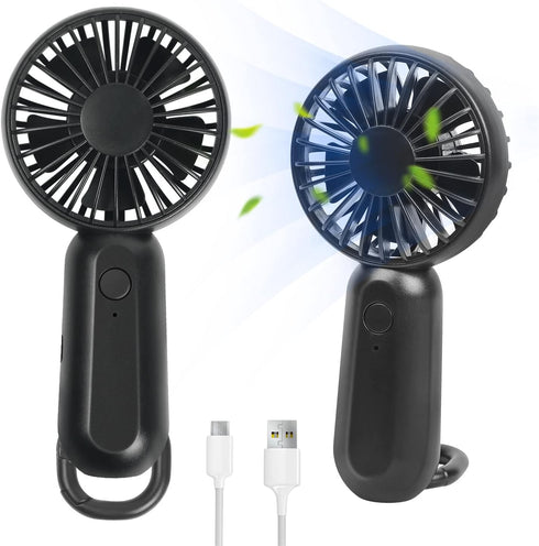 Handheld Fan-Mountaineering Portable Mini USB Fan,Hangable Portable Folding Pocket Fan with Power Bank-Rechargeable Battery Operated Fan,Suitable ...