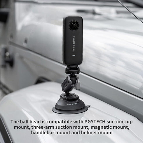 PGYTECH CapLock Action Camera Ball-Head Quick Release Set Compatible with OSMO Action 4/3, Gopro Hero 12/11/10, Action Cameras and Smartphones...
