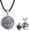 CHENGHONG Wolf Locket Necklace 925 Sterling Silver Locket Necklace That Holds Pictures Vintage Oxidized Viking Necklace Celtic Wolf Pendant Jewelr...