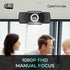 CyberTrack H4 Webcam 1080P HD USB Webcam with Built-in Microphone, Zoom Certified, Black...