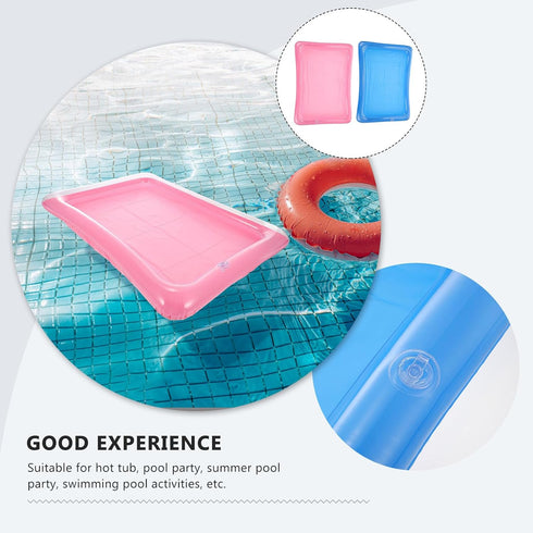 Cabilock 2pcs Water Inflatable Tray Floating Cooler Drink Cooler for Parties Inflatable Salad Bar Buffet Ice Cooler Pool Party Decor Water Party D...