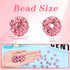 Abitoncc 180pcs 10mm Rhinestone Clay Beads for Jewelry Making, Pink Crystal Round Disco Ball AAA+ Grade Beads Bulk, Sparkly Diamond Bling Baseball...