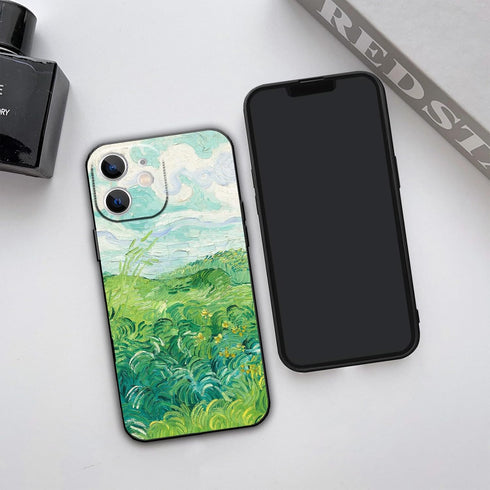 Compatible with iphone 11 Case, Van Gogh Green Wheat Fields Impressionism Landscape Phone Case for Women Men...