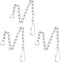 Toilet Handle Chain Stainless Steel Toilet Flapper Lift Chain Replacement Fits Most Toilet Flappers (Silver, 3 Pieces)...