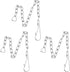 Toilet Handle Chain Stainless Steel Toilet Flapper Lift Chain Replacement Fits Most Toilet Flappers (Silver, 3 Pieces)...