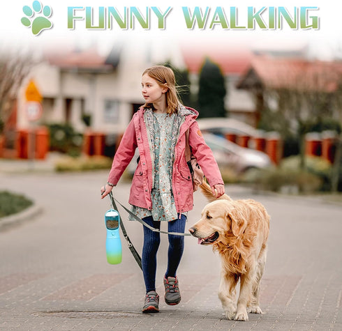 Travel Dog Water Bottles, Portable Dog Essentials for Outdoor, Trendy Dog Accessories for Small Medium Large Dogs, Food Grade Dog Water Bowl Dispe...