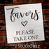 Favors Please Take One Stencil by StudioR12 | Craft DIY Wedding Decor | Paint Wood Sign | Reusable Mylar Template | Select Size (12 inches x 12 in...