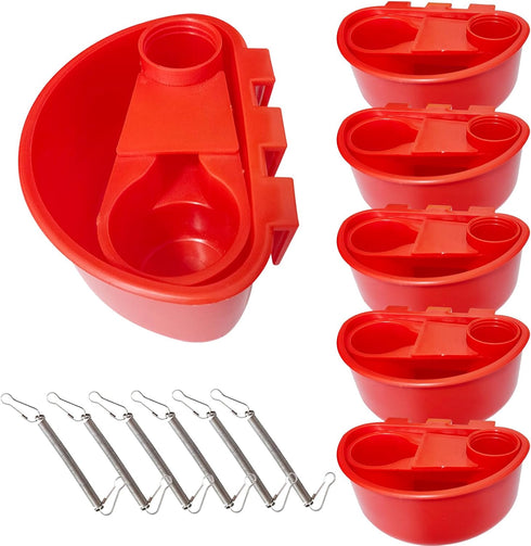 Cage Cups Birds Hanging Feeders Seed Bird Feeding Cups Dish Pigeon Water Bottle Feeder for Cage...