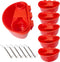 Cage Cups Birds Hanging Feeders Seed Bird Feeding Cups Dish Pigeon Water Bottle Feeder for Cage...