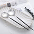Salad Servers,Spoon and Fork Set 11.41 inch,18/10 Stainless Steel Salad Serving Titanium Plating (black silver)...