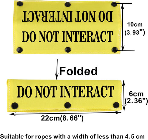 Funny Dog Leash Sleeve Have Do Not Interact Dog Leash Wrap Sleeve Pet Birthday Gift (Do Not Interact-YE Sleeve)...