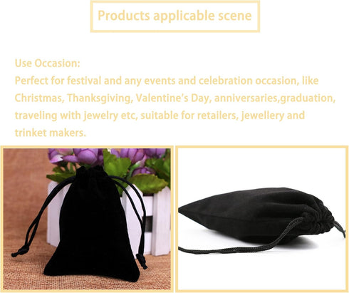 DTOL Velvet Cloth Jewelry Bags, Small Gift Pouches Drawstring Bags for Party, Travel Portable, Christmas, Festival, Makeup Favor Organizer Storage...