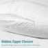 Zippered Pillow Protectors Cover Cases Set of 2 Standard Size 21x27 inch, Soft Terry Cotton Zip Covers with Allergy-Free Sleep for Dorm...
