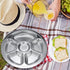 Litewoo Stainless Steel Round Divided Plate 6 Sections...
