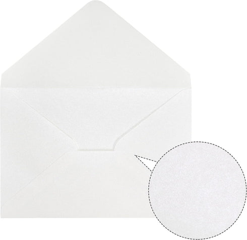 50pcs A7 Pearl Envelopes Wedding Envelopes, Perfect for 5 x 7 inch Wedding Invitation Cards Graduation Birthday Greeting Cards Thank You Cards Pea...
