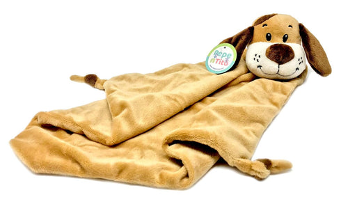 Baby Security Blanket - 18" Tall Soft Fleece Baby Blanky for Boys & Girls – Baby Soothing Blanket with Plush Stuffed Animal - Puppy Dog...