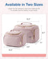 BAGSMART Travel Toiletry Bag, Large Wide-open Travel Bag for Toiletries, Makeup Cosmetic Travel Bag with Handle, Pink-M...
