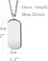 HZMAN Mens High Polishing Stainless Steel Dog Tag Pendant Necklace 22+2 Inch Link Chain...