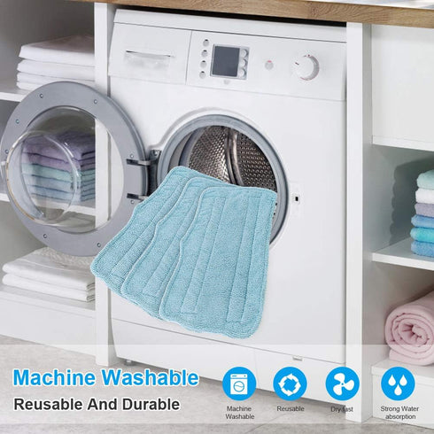 Fushing 7Pcs Steam Mop Pads, Washable Microfiber Cleaning Steamer Replacement Pads for Shark Steam & Spray Mop S3101 S3251 SK460 SK410 S3101n2 S32...