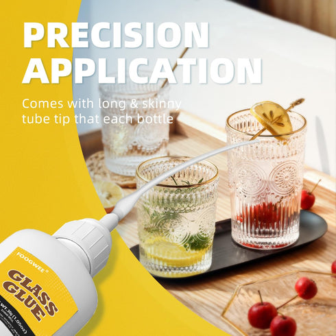 Glass Glue - Oily Glue, FOOGWEE 30g Glass to Glass Glue, Strong Bond, Instant Super Glue for DIY Craft, Model, Pottery, Tile, Glass, Plastic, Meta...