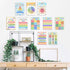 BirtDerr 10 Pcs Rainbow Mental Health Posters, Psychological Wall Decor, Therapy Office Decor, Counseling Office Must Haves, School Counselor Supp...