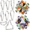 LILIAO Halloween Cookie Cutter Set - 8 Piece - Skull, Witch, Candy Corn, Vampire, Pumpkin, Zombie, Bat and Ghost Plaque Fondant Biscuit Cutters - ...