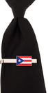 Desert Cactus Puerto Rico State Flag Tie Bar Made of Metal Souvenir Rectangle (Silver Tie Bar)...