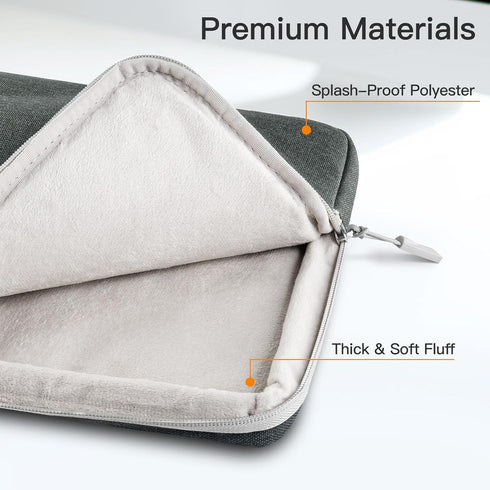 JETech Laptop Sleeve for 13.3-Inch MacBook Air/Pro, 14-Inch MacBook Pro 2021 M1, 13-13.6 Inch Notebook, Waterproof Shock Resistant Bag Case with A...