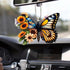 Butterfly Car Rearview Mirror Accessories, Butterfly Car Hanging Ornament, Sunflower Car Pendant for Home Decoration Keepsake Christmas Valentine'...